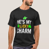 He's My Lucky Charm Matching St Patricks Day Coupl Tシャツ (正面)