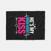 He's My Midnight Kiss Happy New Year Matching Coup フリースブランケット (正面(横))