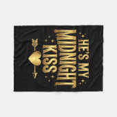 He's My Midnight Kiss Happy New Year Matching Coup フリースブランケット (正面(横))