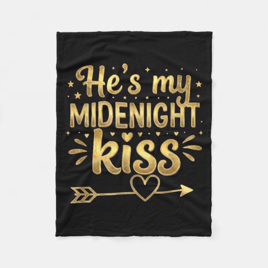 He's My Midnight Kiss Happy New Year Matching Coup フリースブランケット (正面)