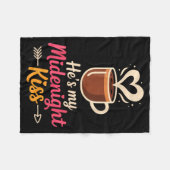 He's My Midnight Kiss Happy New Year Matching Coup フリースブランケット (正面(横))