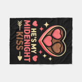 He's My Midnight Kiss Happy New Year Matching Coup フリースブランケット (正面(横))