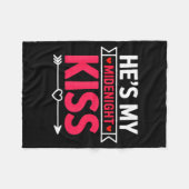 He's My Midnight Kiss Happy New Year Matching Coup フリースブランケット (正面(横))