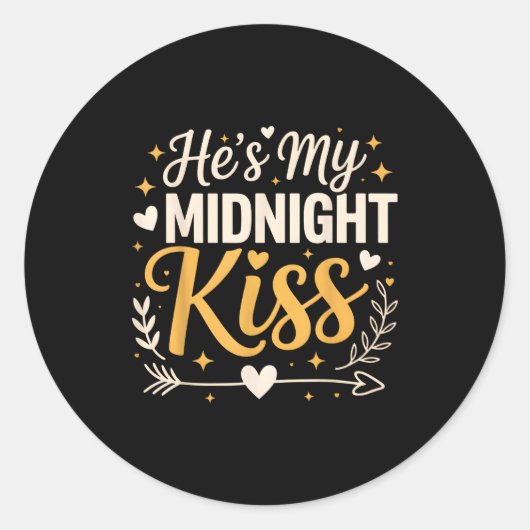 He's My Midnight Kiss Happy New Year Matching Coup ラウンドシール (正面)