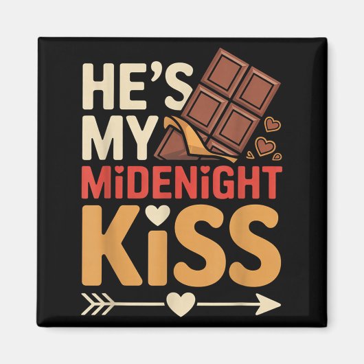 Hes My Midnight Kiss Happy New Year Matching Coupl マグネット (正面)