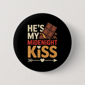 Hes My Midnight Kiss Happy New Year Matching Coupl 缶バッジ