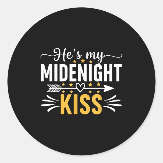 He's My Midnight Kiss Happy New Year Nye Matching  ラウンドシール (正面)