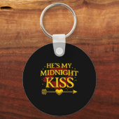 He's My Midnight Kiss Matching Couples Valentine’s キーホルダー (正面)