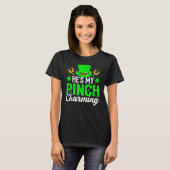 He's My Pinch Charming Shamrock St Patrick's Day L Tシャツ (正面フル)