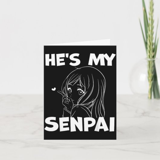 He's My Senpai Funny Anime Matching Couple Girlfri カード (正面)