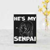 He's My Senpai Funny Anime Matching Couple Girlfri カード (黄色い花)