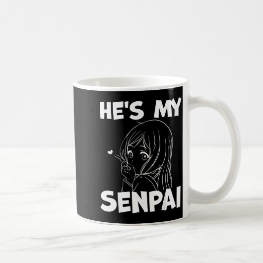He's My Senpai Funny Anime Matching Couple Girlfri コーヒーマグカップ (右)