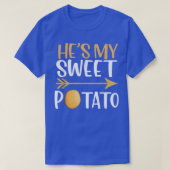 He's My Sweet Potato Funny Thanksgiving Couple Mat Tシャツ (デザイン正面)
