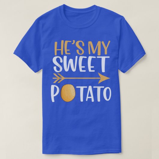 He's My Sweet Potato Funny Thanksgiving Couple Mat Tシャツ (デザイン正面)