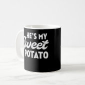 He's My Sweet Potato Matching Couples Halloween Th コーヒーマグカップ (正面左)