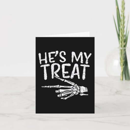 Hes My Treat Skeleton Matching Co夫婦ハロウィーンCo カード (正面)