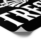 Hes My Treat Skeleton Matching Co夫婦ハロウィーンCo ポスター (角)