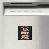 He's Not Imaginary Funny Hvac Tech Wife Women Girl マグネット (インサイチュ (食洗機))