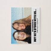 He's Stuck - Bridesmaidプロポーショおもしろいン写真 ジグソーパズル (縦)