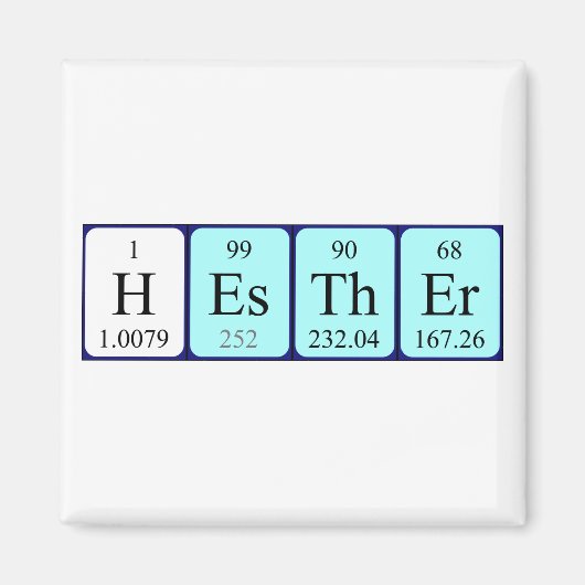 Hesher周期表名磁石 マグネット (正面)