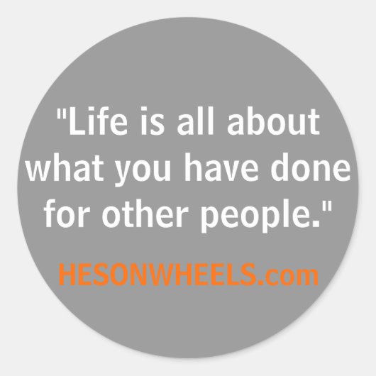 HESONWHEELS引用文シール（覚えていない場合） ラウンドシール (正面)