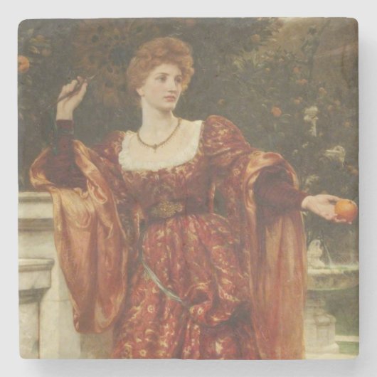 Hesperia (byフランクDicksee) ストーンコースター (正面)