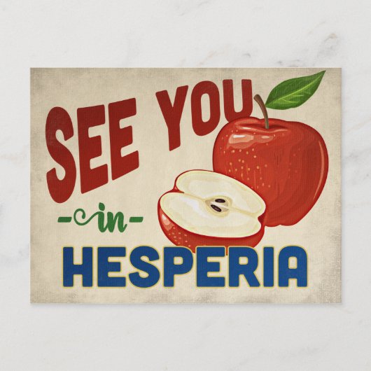 Hesperia California Apple – ヴィンテージ・トラベル ポストカード (正面)
