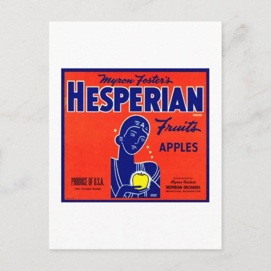 Hesperianフルーツのりんご ポストカード (正面)