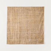 Hessian sackcloth burlap woven texture background, タペストリー (正面(横))