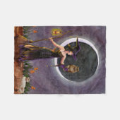 Hesterおよびフクロウのフリースブランケット フリースブランケット (正面(横))