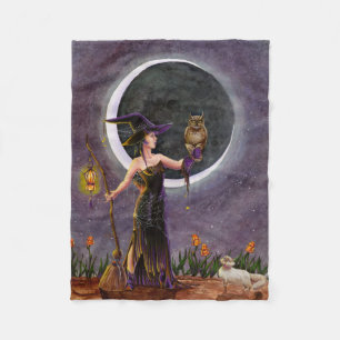 Hesterおよびフクロウのフリースブランケット フリースブランケット