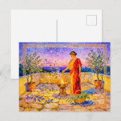 Hestia Lighting a Sacred Fire on Terrace with Oliv ポストカード (正面/裏面)