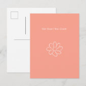Het Komt Wel Goed Bloem Lijntekening Quote Kaart ポストカード (正面/裏面)