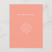 Het Komt Wel Goed Bloem Lijntekening Quote Kaart ポストカード (正面)