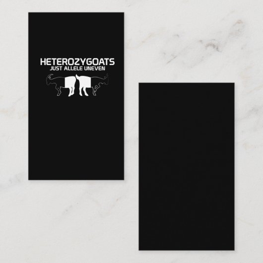 Heterozygoatsのちょうど対立遺伝子の不均等でおもしろいな遺伝学 名刺 (正面/裏面)