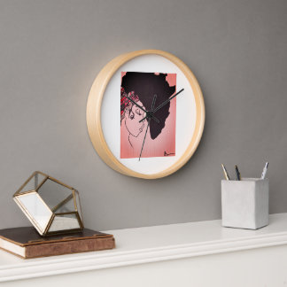 heure afro 壁時計