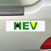 HEVの緑の稲妻V バンパーステッカー (車上)