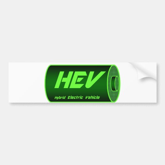 HEVの緑電池 バンパーステッカー (正面)