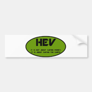 HEVは世界を救います バンパーステッカー