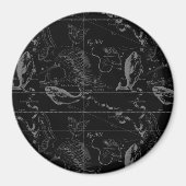 Heveliusによる魚座の星座の地図1690 マグネット (正面)