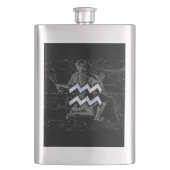 Heveliusのアクエリアス〔占星術の〕十二宮図シンボルのようなクロム フラスク (正面)