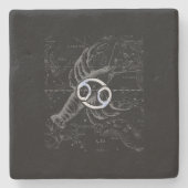 Heveliusのクロムのような癌〔占星術の〕十二宮図のシンボル ストーンコースター (正面)