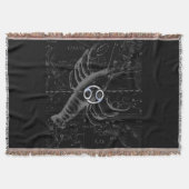 Heveliusのクロムのような癌〔占星術の〕十二宮図のシンボル スローブランケット (正面)