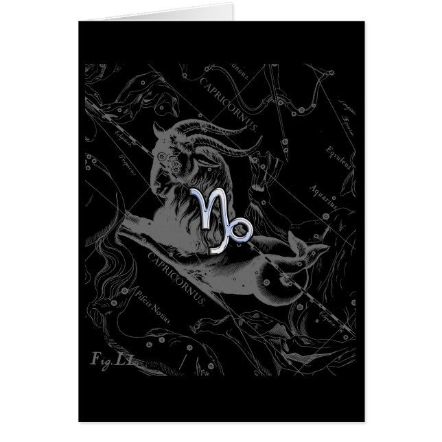 Heveliusのクロムスタイルの山羊座の(占星術の)十二宮図の印 (正面)