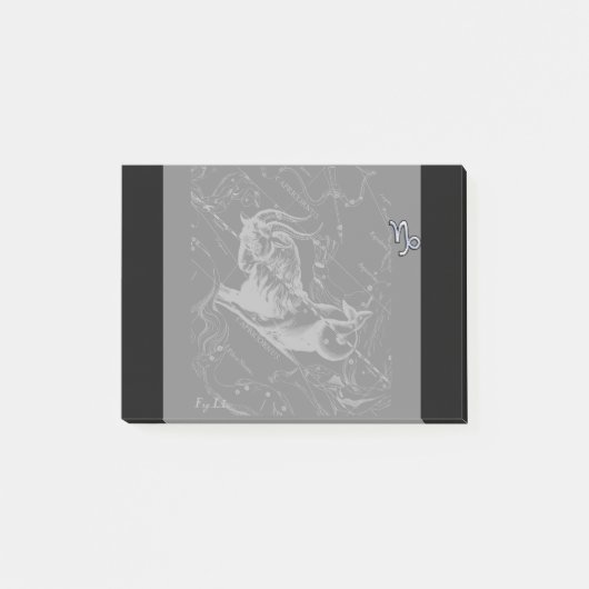 Heveliusのクロムスタイルの山羊座の(占星術の)十二宮図の印 ポストイット (正面)