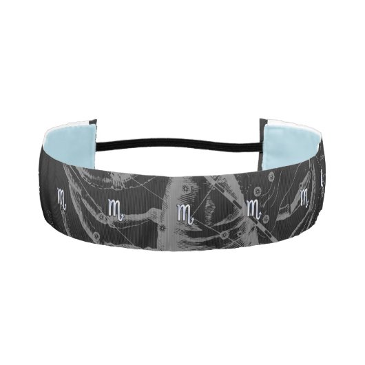 Heveliusのクロムスタイルの蠍座の(占星術の)十二宮図の印 アスレチックヘッドバンド (正面)