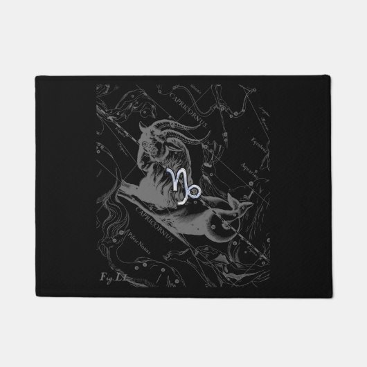 Heveliusのクロム山羊座〔占星術の〕十二宮図記号 ドアマット (正面)