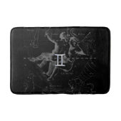 Heveliusのジェミニ(占星術の)十二宮図の記号のようにクロム染料で染めて下さい バスマット (正面)