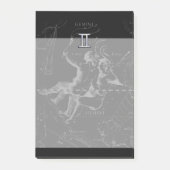 HeveliusのGemini〔占星術の〕十二宮図シンボルのようなクロム ポストイット (正面)
