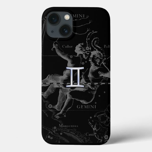 HeveliusのGemini〔占星術の〕十二宮図シンボルのようなクロム Case-Mate iPhoneケース (裏面)